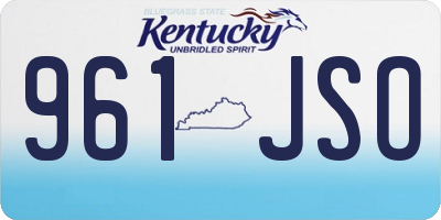 KY license plate 961JSO