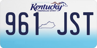 KY license plate 961JST