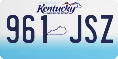 KY license plate 961JSZ