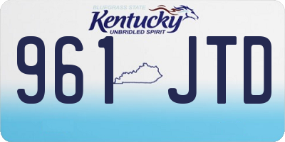 KY license plate 961JTD
