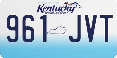 KY license plate 961JVT