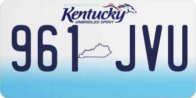 KY license plate 961JVU