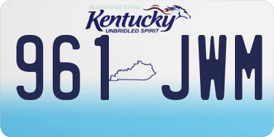 KY license plate 961JWM