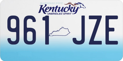 KY license plate 961JZE
