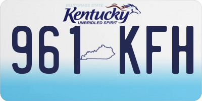 KY license plate 961KFH