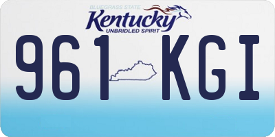 KY license plate 961KGI