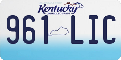KY license plate 961LIC