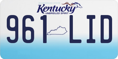 KY license plate 961LID