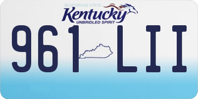 KY license plate 961LII
