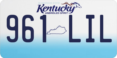 KY license plate 961LIL