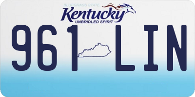 KY license plate 961LIN