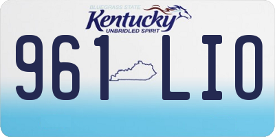 KY license plate 961LIO