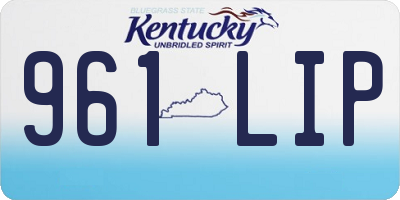 KY license plate 961LIP