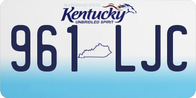 KY license plate 961LJC