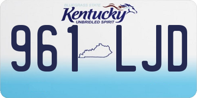 KY license plate 961LJD