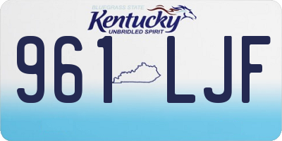 KY license plate 961LJF