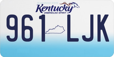 KY license plate 961LJK