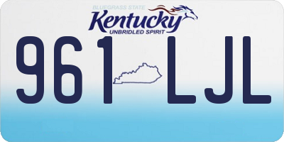 KY license plate 961LJL