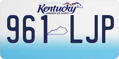 KY license plate 961LJP