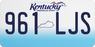 KY license plate 961LJS