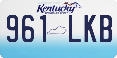 KY license plate 961LKB