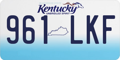 KY license plate 961LKF