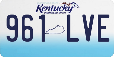 KY license plate 961LVE