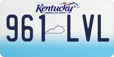 KY license plate 961LVL