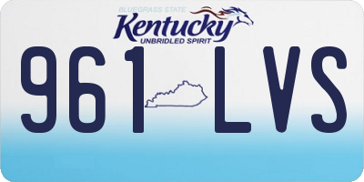 KY license plate 961LVS