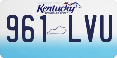 KY license plate 961LVU