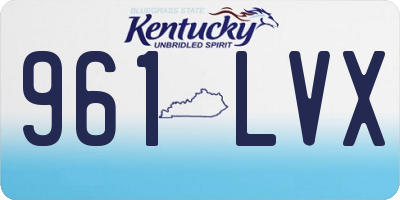 KY license plate 961LVX