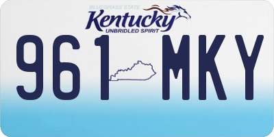 KY license plate 961MKY