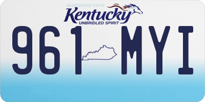 KY license plate 961MYI