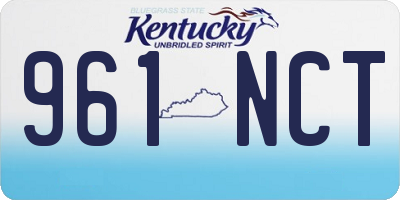 KY license plate 961NCT