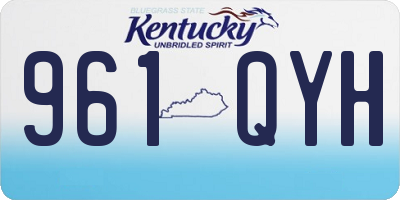 KY license plate 961QYH