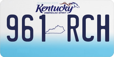 KY license plate 961RCH