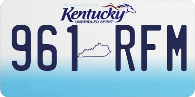 KY license plate 961RFM