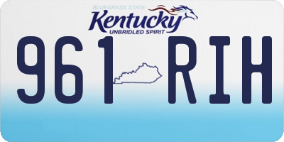 KY license plate 961RIH