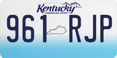 KY license plate 961RJP