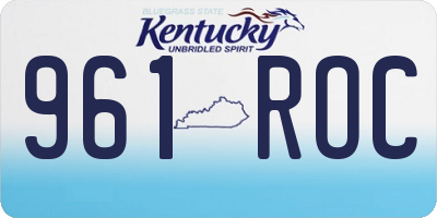 KY license plate 961ROC