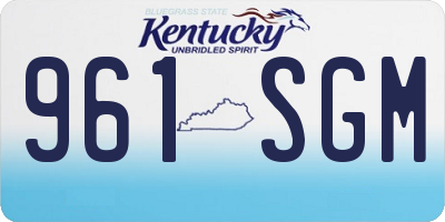 KY license plate 961SGM