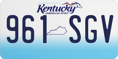 KY license plate 961SGV