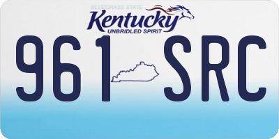 KY license plate 961SRC