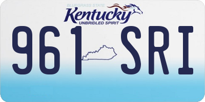 KY license plate 961SRI