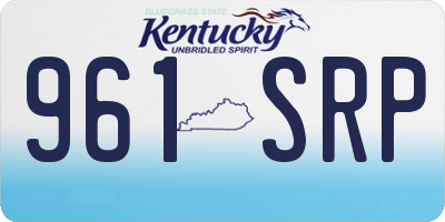 KY license plate 961SRP