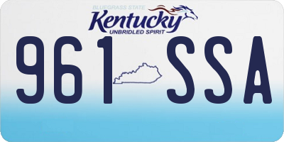 KY license plate 961SSA