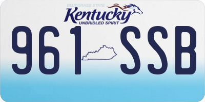 KY license plate 961SSB