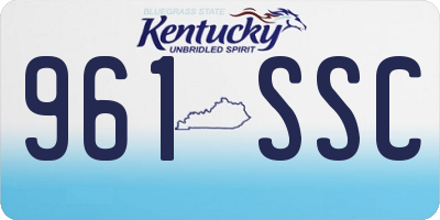 KY license plate 961SSC