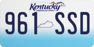 KY license plate 961SSD