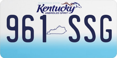 KY license plate 961SSG